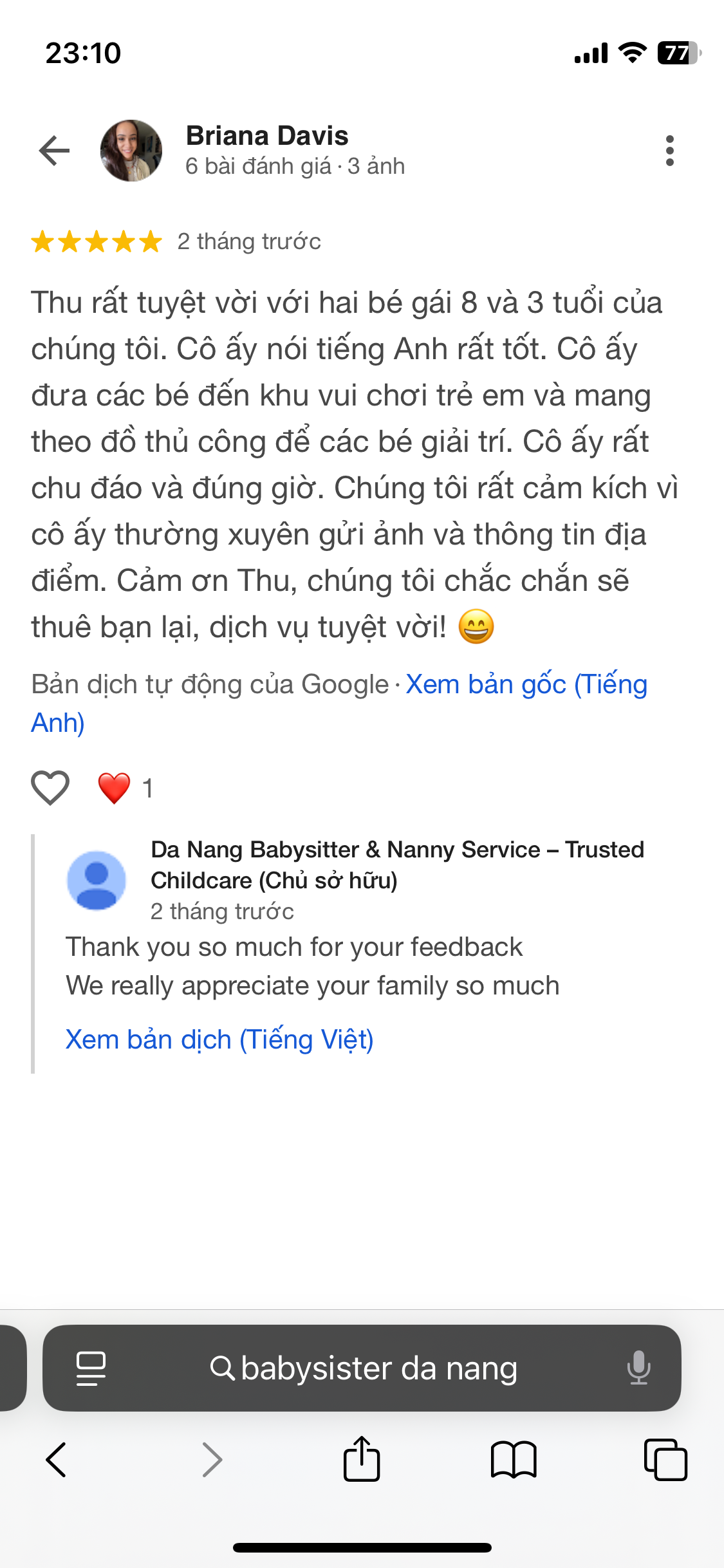 Parent review